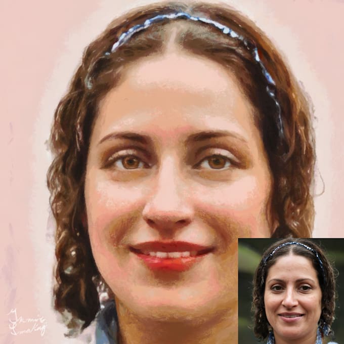 paint a portrait of you with pastels