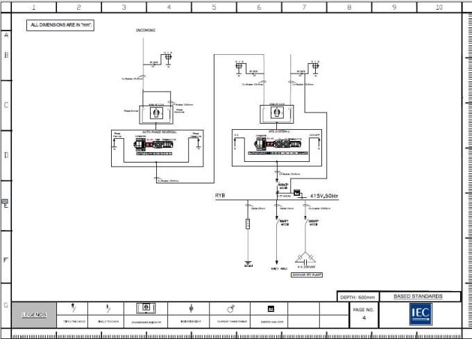 Draw electrical shop drawings for all type of lv switchgear by