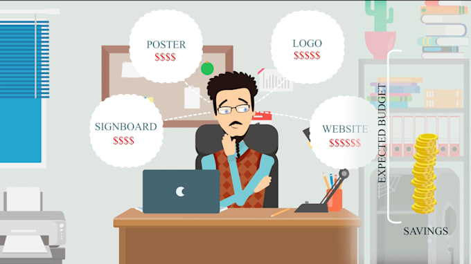 create 2d animation short marketing video ads for sales