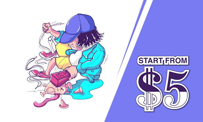 design a cartoon character with adobe illustrator