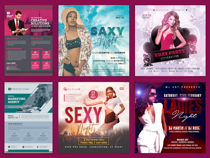 design high quality professional event party corporate flyer
