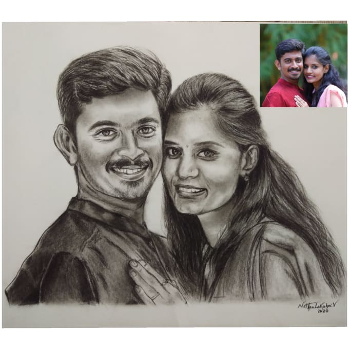 Do Customised Handmade Sketches And Paintings By Nethralakshmi Fiverr