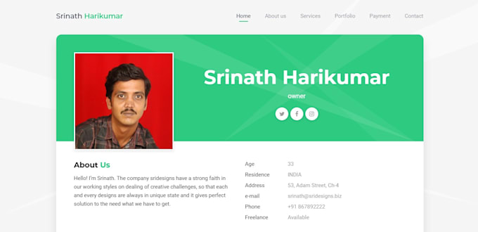 design a digital bizcard that acts as your mini website