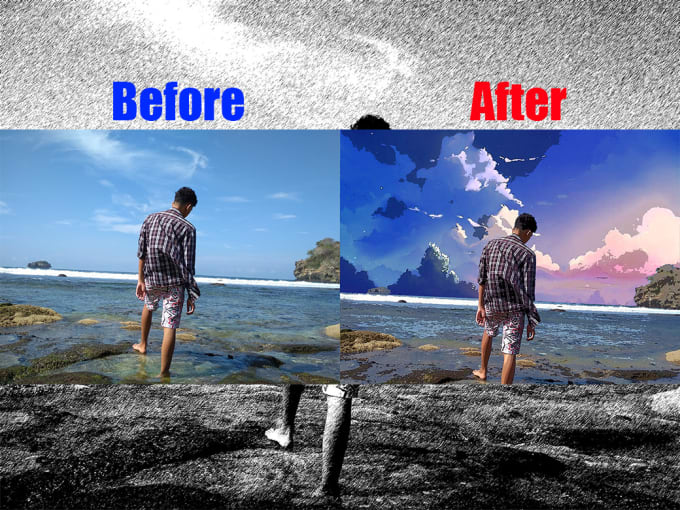 Edit your photo into a cartoon or anime style with photoshop by Gsf_studio  | Fiverr