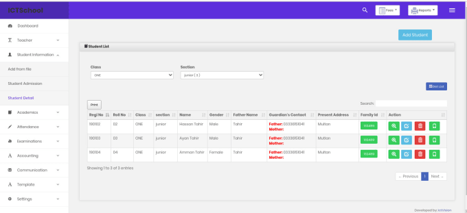 provide school management system ictschool