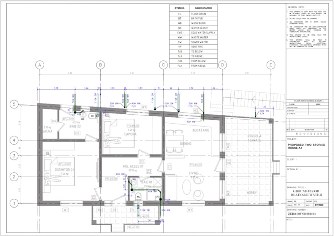 do plumbing electrical and heat ventilation drawings