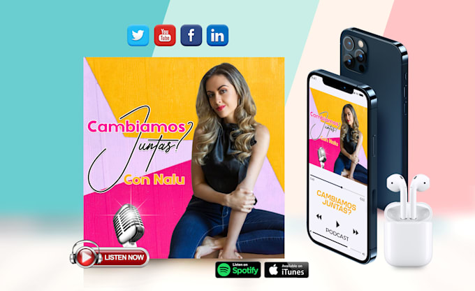 design podcast cover art, podcast cover, podcast logo design