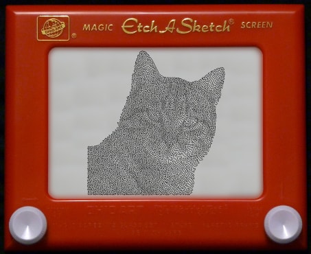 etch A Sketch your picture or message on a realitic Etch A Sketch