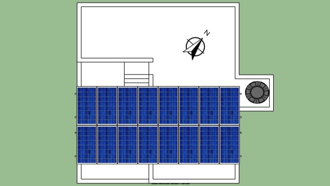 design of solar pv system using sketchup, autocad and pvsyst