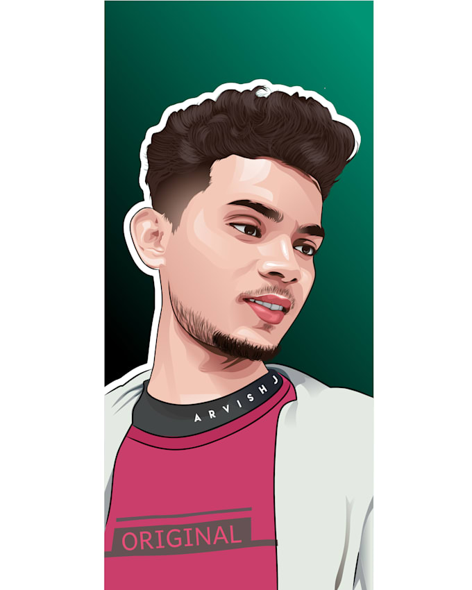 Create a detailed vector portrait in 24 hours by Arvishj | Fiverr