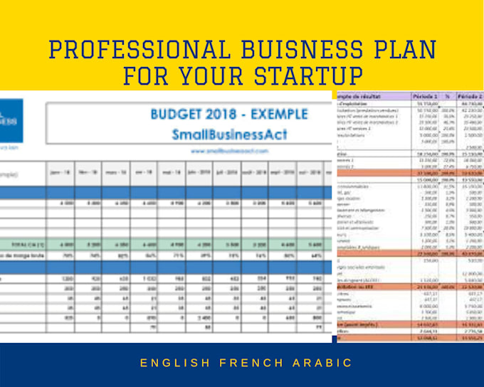 provide profitable business plan marketing plan in 3 laguages