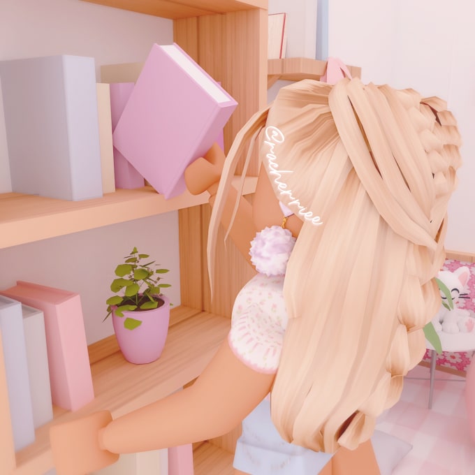 Make You A Roblox Gfx According To Your Request By Racherriee - roblox pink hair buns