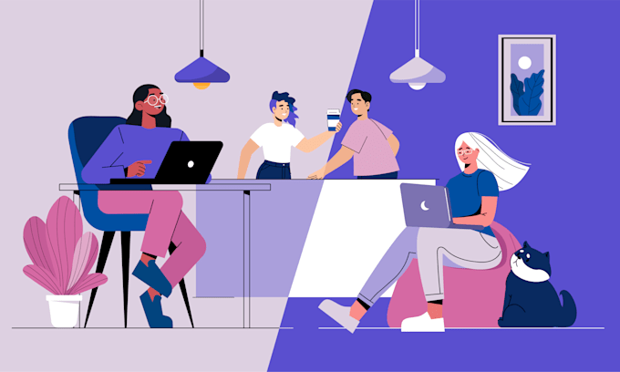 design 2d modern flat illustration for website or business