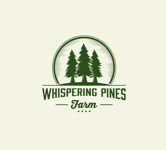 design original attractive pines farm logo