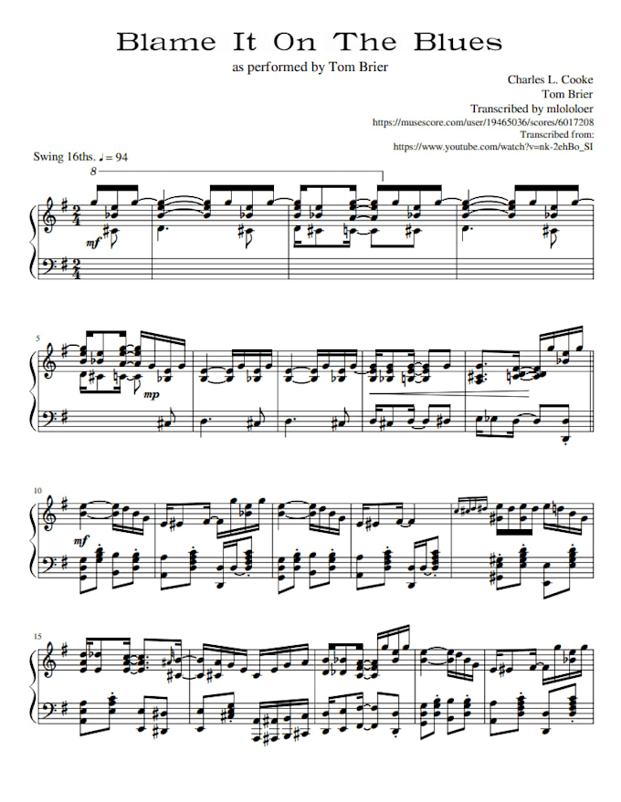 Transcribe A Piano Performance By Hyunjoonjeong Fiverr Swing can be applied globally or only to a section of the score, and is fully variable. transcribe a piano performance