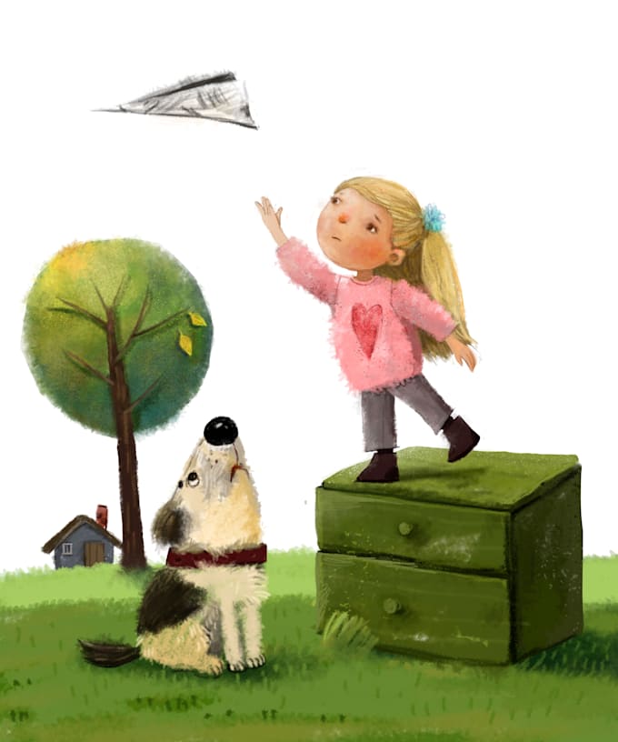 create illustrations for book not ai