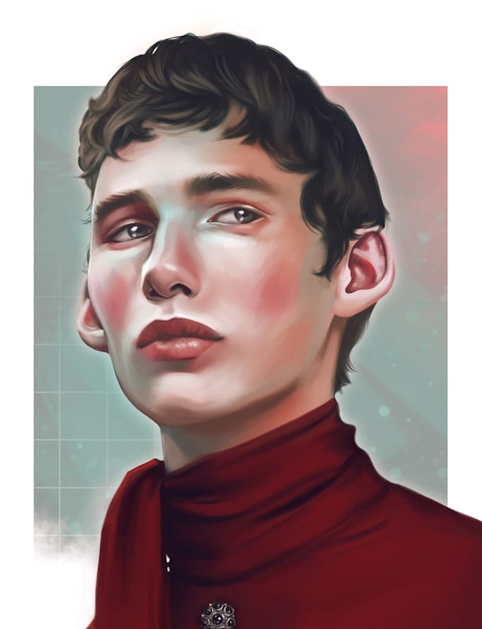 draw a realistic digital portrait