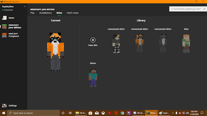 Minecraft Java Edition Custom Skins On Minecraft Switch Create A