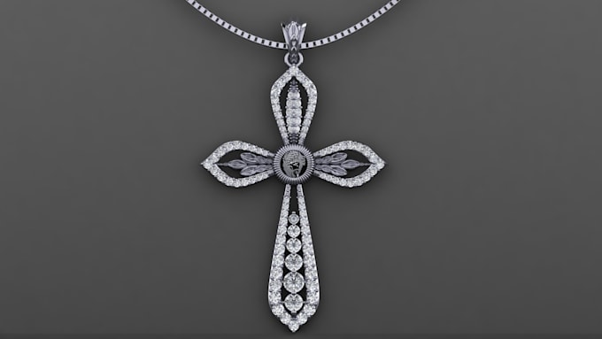 make a 3d jewelry design with optional rendered file
