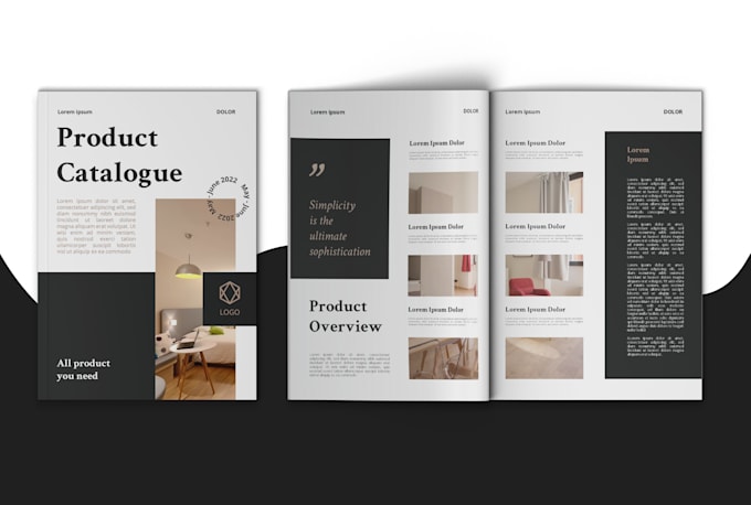 do minimal catalog, brochure, company profile, annual report design