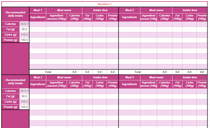 Help You Track Your Fitness Journey Trough Google Sheets By Kasperbloch73 Fiverr