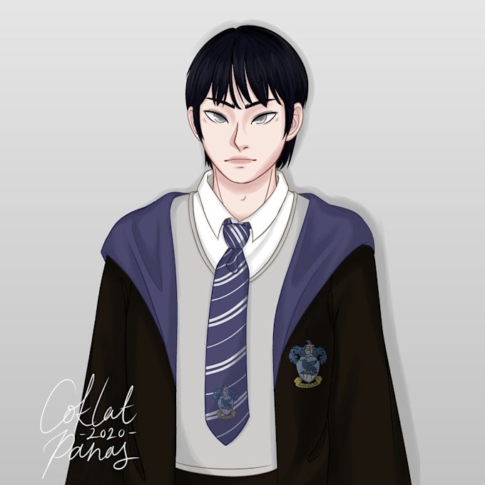 draw you in hogwarts uniform like harry potter characters