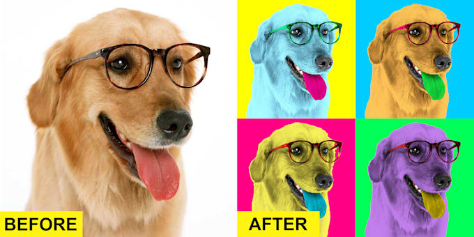 make an awesome andy warhol pop art portrait within 24 hours