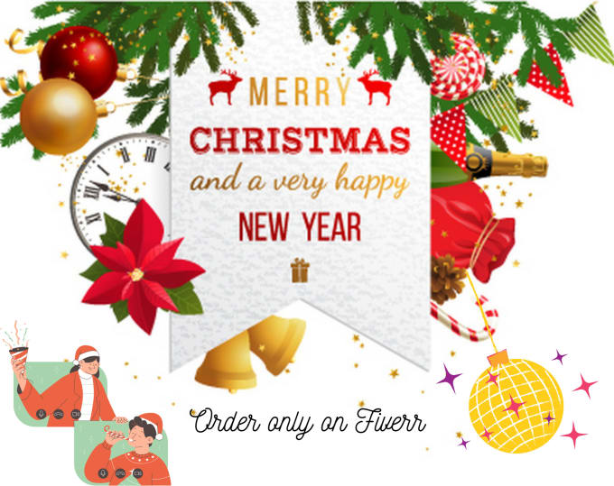 design digital christmas card and greeting cards