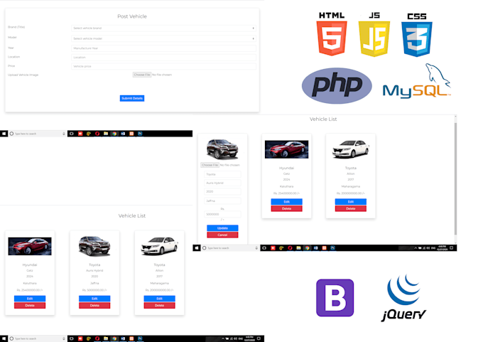 Design a responsive website with html, css, javascript, php, mysql by ...