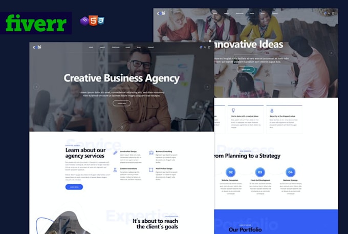 create a responsive landing page website,one page website