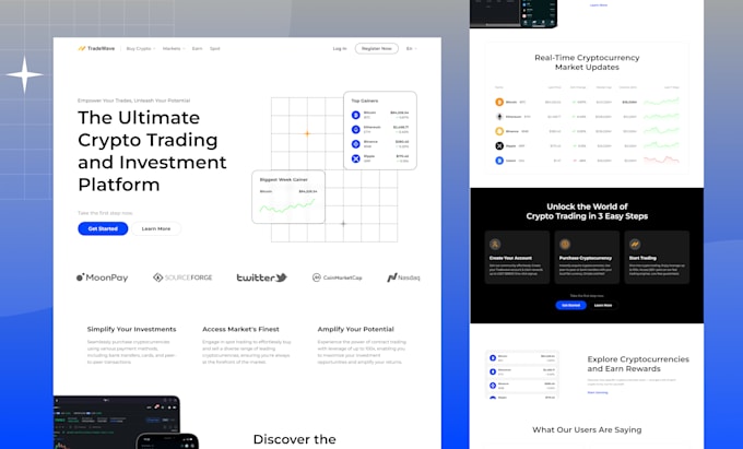 design a modern landing page UI in figma