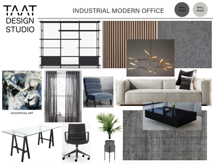 Commercial Office Interior Design Moodboard 