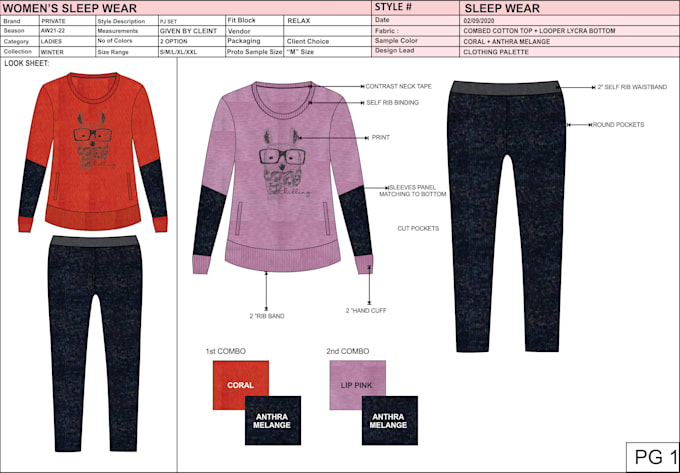 create fashion technical cad illustrations and tech packs