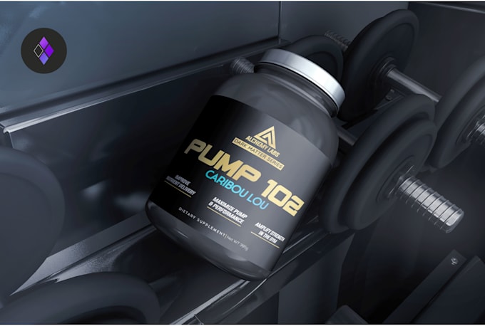 do supplement label design product packaging and 3d mockup