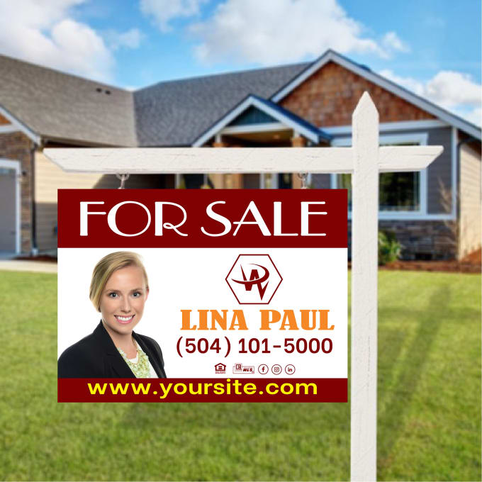 design amazing real estate yard sign