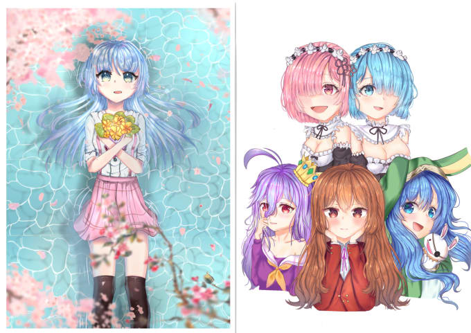 Jennie889: I will cute chibi anime art for you for $5 on