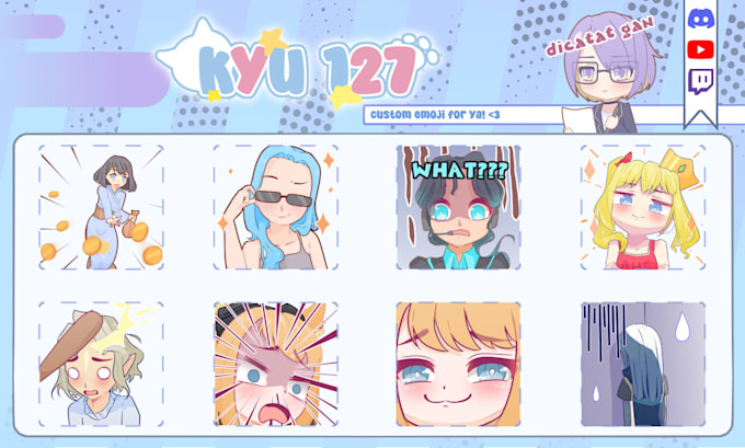 draw cute pastel coloured emoji, emot, sticker, or icon