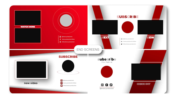 create youtube intro, like, bell, subscribe button