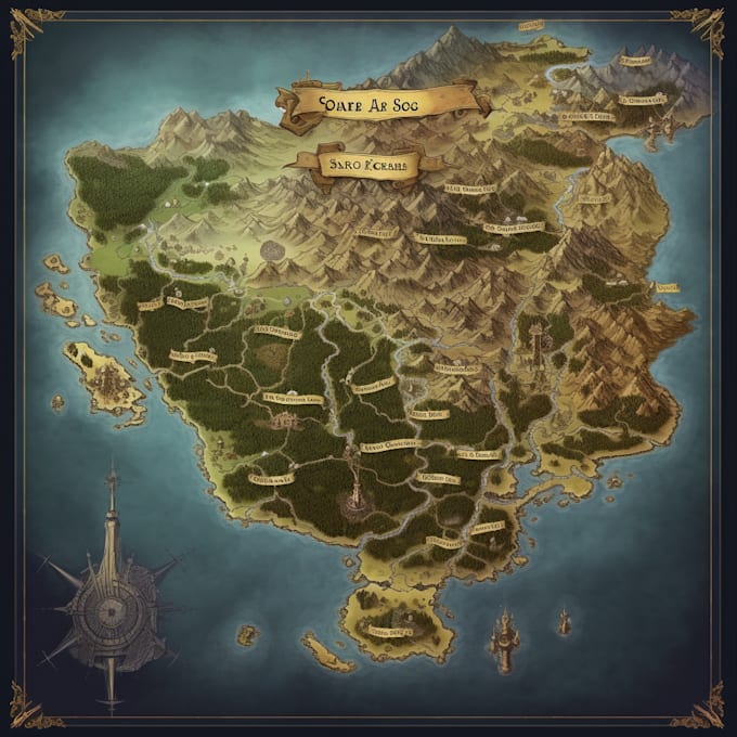 Create a simple map for your fantasy rpg campaign by Hongkona | Fiverr