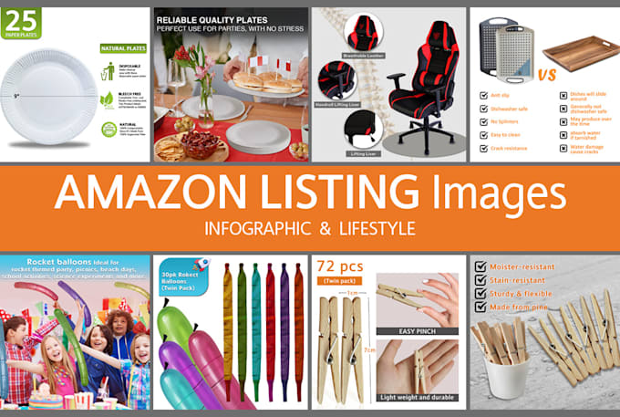 design amazon product infographic or amazon product listing images