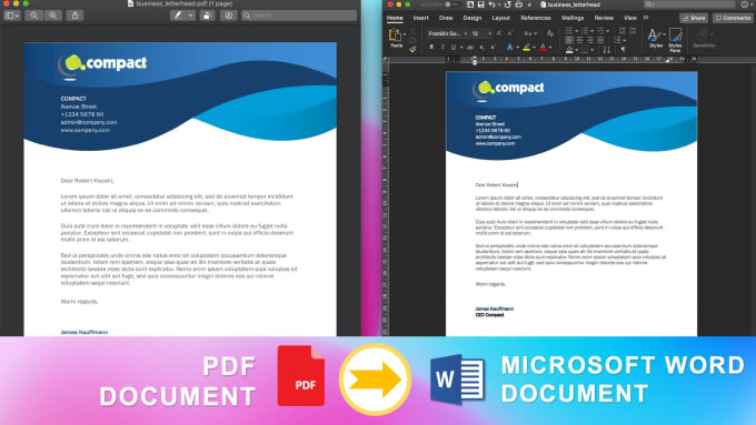 convert pdf or image to word, excel or google docs