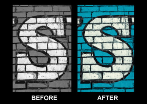 turn a black and white image into a color image