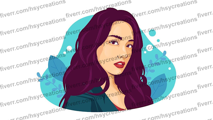 draw cartoon vector portrait illustrations of images