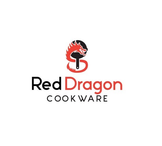 create a beautiful red dragon cookware logo
