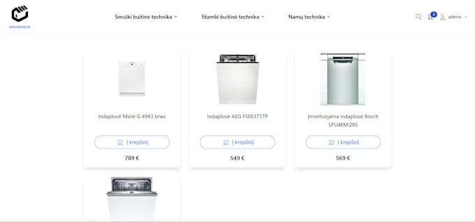 create laravel online shop website