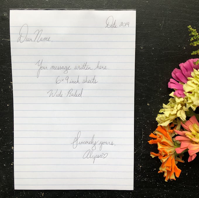 handwrite and mail letters for you