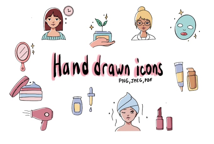 create custom hand drawn icons, doodle