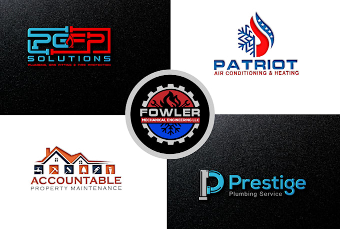 create plumbing heating air hvac electrical solar logo