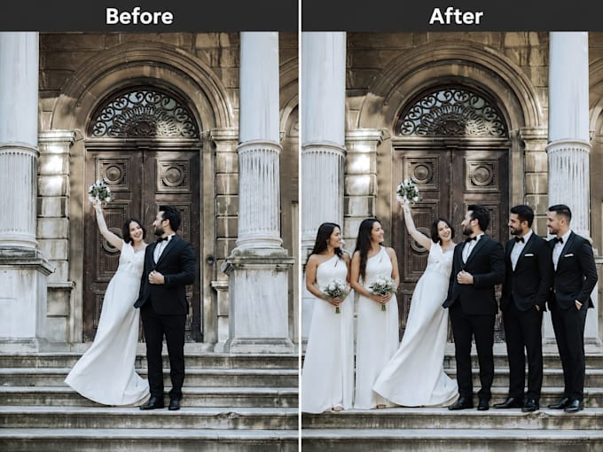realistically merge or add a person into any photo using photoshop