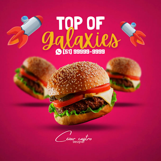 burger shop social media arts